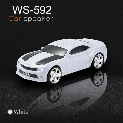 Bluetooth-luidspreker in sportwagenstijl met eersteklas surround sound, USB-poort, TF-kaartlezer, AUX-audio-ingang, FM-radio en TWS-koppeling voor twee apparaten. Ideaal voor bijeenkomsten binnen en buiten, waardoor het het perfecte verjaardagscadeau is.