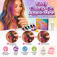 🔥 Laatste dag 50% korting - 🌈 Set met applicator voor tijdelijke haarkrijt in 12 kleuren