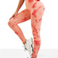 Trendy tie-dye yoga-legging voor vrouwen met buikcontrole