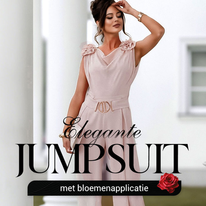 🔥2026 Hot Sale--50% Korting🔥Mouwloze jumpsuit met bloemenversiering voor dames