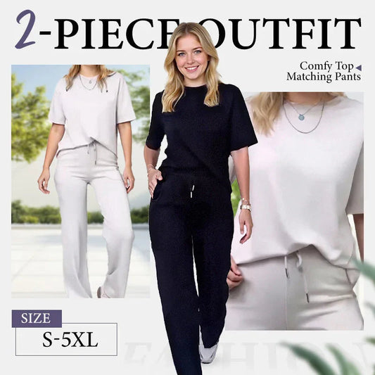 🎁2026 Nieuw binnen 50% KORTING💥 ✨Dames chique top- en bijpassende broek 2-delige outfit