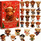 🐮 Adventskalender Hooglander Koe 2025 🎄✨ - 3D Handgemaakte Hooglander Koe Pop (24 stuks)