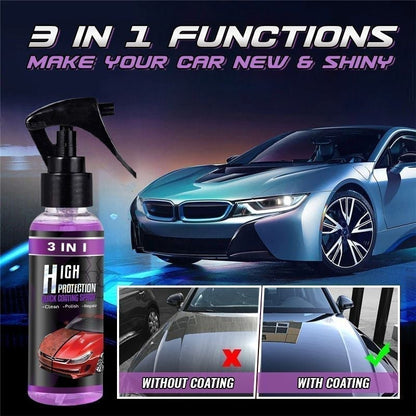 😍(Koop 2 en krijg 1 gratis)😍--🚗Nieuwjaarsuitverkoop- 3-IN-1 Snelle autocoating spray met hoge bescherming