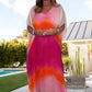 🎁2026 Nieuw binnen 50% KORTING💥✨Dames Comfortabele Casual Chiffon Dip Dye Jurk