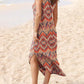 🎉Laatste dag promotie 50% KORTING💃2025 Zomer Boho Print V-hals Maxi-jurk met zakken