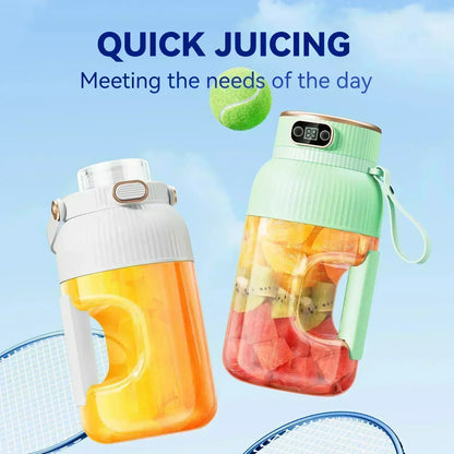 2-in-1 sapcentrifugebeker 🍹 Drink direct na het persen. Grote inhoud, digitaal scherm, ontwerp met meerdere messen. Draagbaar en een must-have voor de sportschool en buitenactiviteiten 🏋️