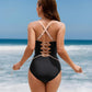 🔥HOT SALE 50% KORTING👙Kleurblokkerende eendelige zwemkleding met buikcontrole