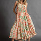 2024 Nieuwe grote maat vintage bloemenprint losse mouwloze jumpsuit