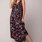 2024 Nieuwe grote maat vintage bloemenprint losse mouwloze jumpsuit