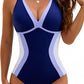 🔥HOT SALE 50% KORTING👙Kleurblokkerende eendelige zwemkleding met buikcontrole