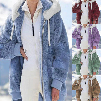 🔥 50% KORTING – Superwarm & Stijlvol Fleecejack voor Dames met Capuchon!