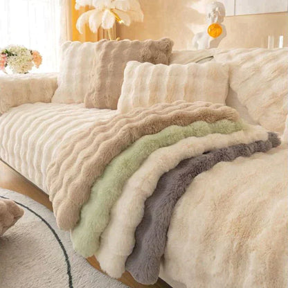 Bankenbeschermer van verdikt konijnenpluche