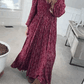 🌺NU 50% KORTING! ✨ Dames maxi-jurk van rayon met bloemenprint, gesmokte taille en voering – flatterende pasvorm, lichtgewicht stof en elegante boho-stijl 💃