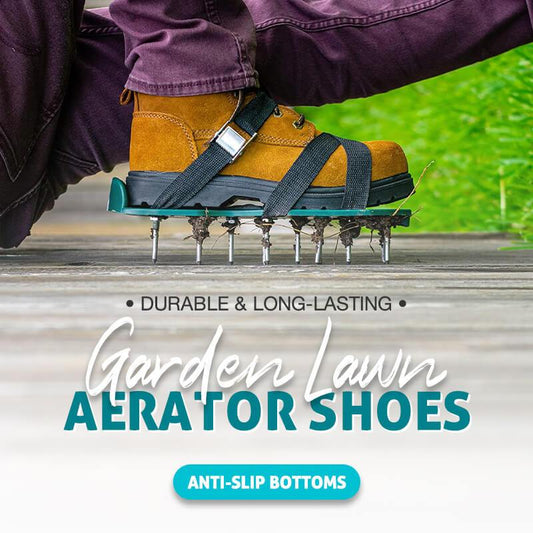 🎁2026 Nieuw binnen 50% KORTING💥Gazonbeluchter schoenen Tuin grasbeluchter sandalen met 26 spikes en verstelbare bandjes Gazonverticuteermachine voor het effectief beluchten van gazonbodem