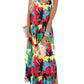 🎉Laatste dag promotie 50% KORTING💃2025 Zomer Boho Print V-hals Maxi-jurk met zakken