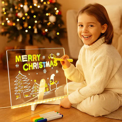 🎁 Perfect Sinterklaas Cadeau! 🎄 LED Lichtbord + 7 Gratis Pennen – Creatief & Gezellig!