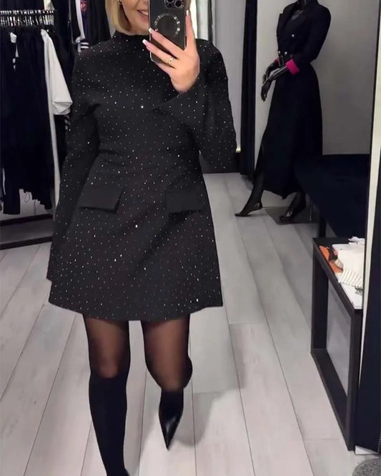 🔥Nieuw binnen 50% KORTING🎁Elegant, glanzend damesjurk