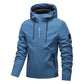 🎁2026 Nieuw binnen 50% KORTING💥Effen waterdichte winddichte hoodiejack met trekkoord en ritssluiting voor heren