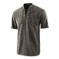 🎁2026 Nieuw binnen 50% KORTING💥Heren Gothic Retro T-shirt met Vetersluiting V-hals Linnen Zak Korte Mouw Tee Shirt Losse Tops