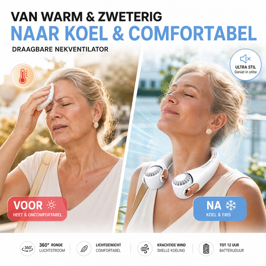 ❄️ Nek Air Conditioner ventilator - Ultra-rustige persoonlijke koeling voor de zomer