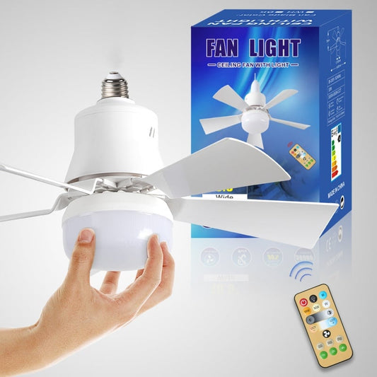 🎁2026 Nieuw binnen 50% KORTING💥2-IN-1 DRAAGBARE PLAFONDVENTILATOR & LAMP met afstandsbediening