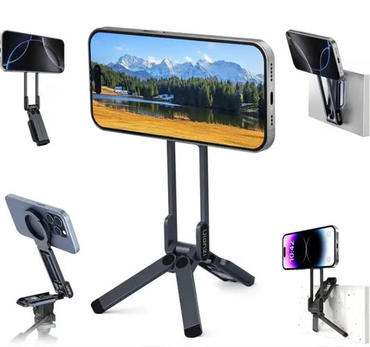 Magnetische Telefoon Tripod voor iPhone, Draagbare Mini Telefoonhouder Tripod