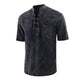 🎁2026 Nieuw binnen 50% KORTING💥Heren Gothic Retro T-shirt met Vetersluiting V-hals Linnen Zak Korte Mouw Tee Shirt Losse Tops