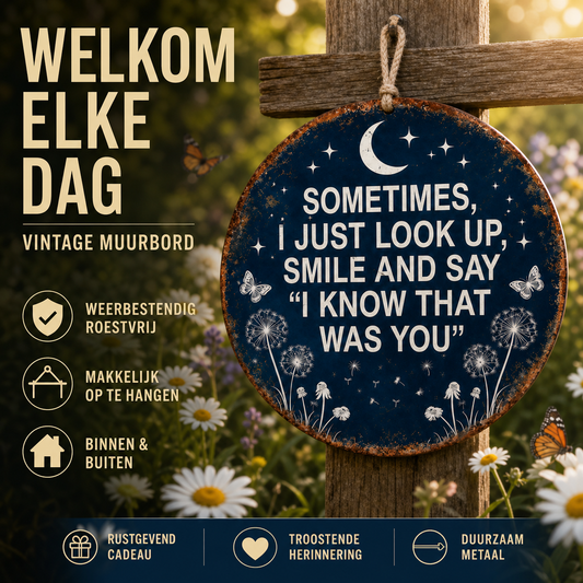 🔥🎁Nieuw 50% KORTING🔥Vintage Welkomstbord voor aan de Muur