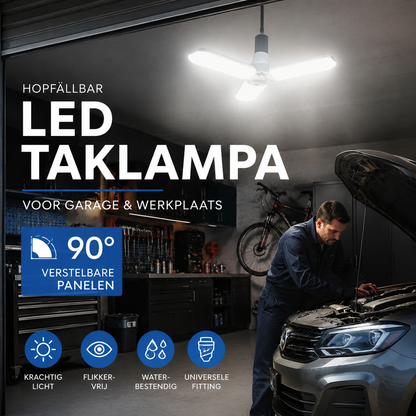 Opvouwbare LED-plafondlamp voor de garage