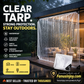🔥FLASH SALE🔥 Heavy Duty Clear Tarp – 14 Mil PVC, Weatherproof, Tear-Resistant, UV & Mildew Proof – Patio, Camping & More! 🛡️🌧️