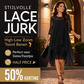 ⏳ FLASH SALE! ✨ Stijlvolle Lace Jurk | High-Low Zoom Toont Benen 🦵 | Perfect voor Dates/Feestjes | HALF PRICE 🎉