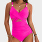 👙Vakantie Hete Uitverkoop 49%🩱Metallic Accent Mesh Panel One-Piece Badpak