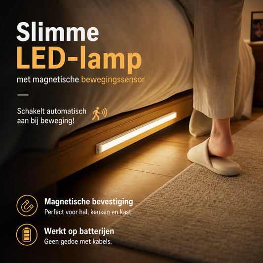 💡 50% KORTING! Slimme LED-lamp met magnetische bewegingssensor – schakelt automatisch aan bij beweging! ✨ Magnetische bevestiging – Perfect voor hal, keuken en kast. 🔋 Werkt op batterijen