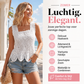 👕 FLASH SALE 50% KORTING! 🌸 Mouwloze top van gehaakt kant – vierkante halslijn, geschulpte zoom, ademend, 5 kleuren, S-2XL 🏆