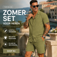 🎨👕 50% KORTING – Effen tweedelig zomerpak voor heren – Direct klaar om te dragen! | Ademend en lichtgewicht | Perfect voor een stijlvolle look ✨