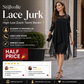 ⏳ FLASH SALE! ✨ Stijlvolle Lace Jurk | High-Low Zoom Toont Benen 🦵 | Perfect voor Dates/Feestjes | HALF PRICE 🎉