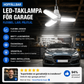 Opvouwbare LED-plafondlamp voor de garage