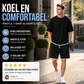 🎉 TIJDELIJK 50% KORTING! 👕 Heren T-shirt en short set van wafelstof – verkoelende stof en comfortabele pasvorm 💙
