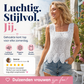 👕 FLASH SALE 50% KORTING! 🌸 Mouwloze top van gehaakt kant – vierkante halslijn, geschulpte zoom, ademend, 5 kleuren, S-2XL 🏆