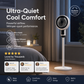 ⚡ Beperkte voorraad🌬️Stille staande ventilator met 3 snelheden en zwenkfunctie – Verstelbare luchtcirculator voor thuis❄️ 360° draaibaar✔️Drie ventilatorsnelheden, stil tijdens het slapen 🤫