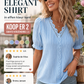 (🎁2026 new year hot sale🎁)Beperkte voorraad🔥V-hals elegant shirt in effen kleur kant (Koop er 2 gratis verzending）