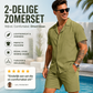 🎨👕 50% KORTING – Effen tweedelig zomerpak voor heren – Direct klaar om te dragen! | Ademend en lichtgewicht | Perfect voor een stijlvolle look ✨