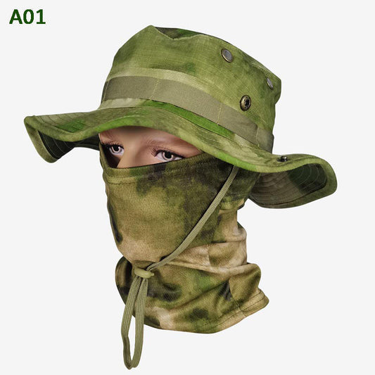 🎁2026 Nieuw binnen 50% KORTING💥2-in-1 camouflage vissershoed en masker nek wrap