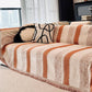 Trendy gestreepte chenille ademende bankbeschermhoes