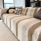 Trendy gestreepte chenille ademende bankbeschermhoes