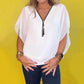 Casual Damestop met Chiffon Ritssluiting