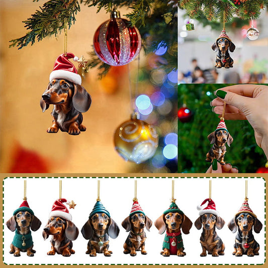 🎄 7 stuks 🐶 Kerstboomornament voor hond✨Hangende hondenornamenten