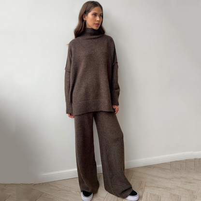 Casual losjes gebreide 2-delige set voor dames