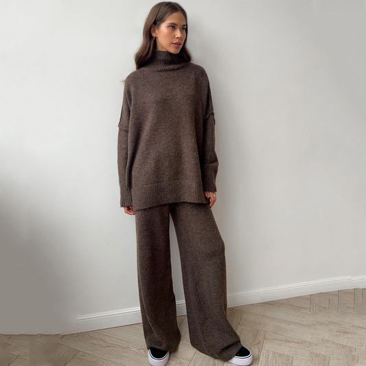 Casual losjes gebreide 2-delige set voor dames