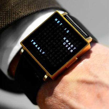 ⌚Waterdicht vierkant elektronisch herenhorloge met stalen band